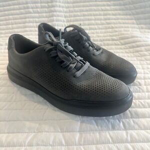 Cole Haan Grandseries Mens Gray Leather Perforated Casual Sneakers‎ Shoes